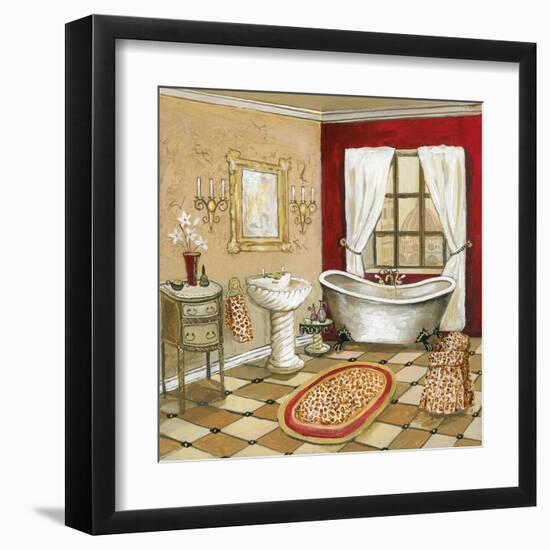 Leopard Florentine Bath-Gregory Gorham-Framed Art Print