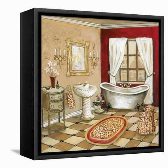 Leopard Florentine Bath-Gregory Gorham-Framed Stretched Canvas