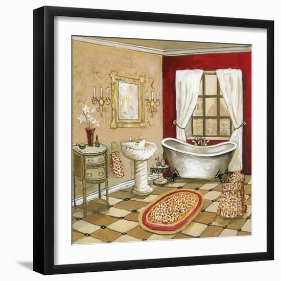 Leopard Florentine Bath-Gregory Gorham-Framed Art Print