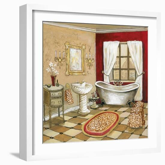 Leopard Florentine Bath-Gregory Gorham-Framed Art Print