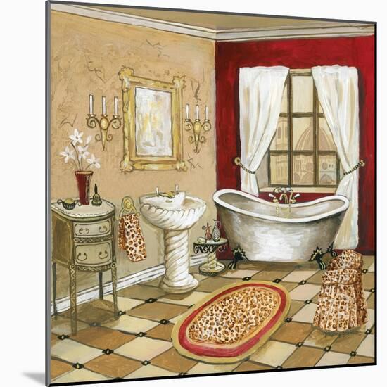 Leopard Florentine Bath-Gregory Gorham-Mounted Art Print