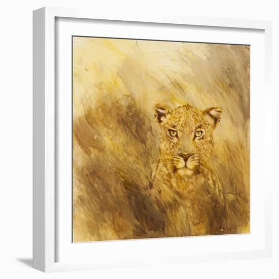 Leopard head, 2014-Francesca Sanders-Framed Giclee Print