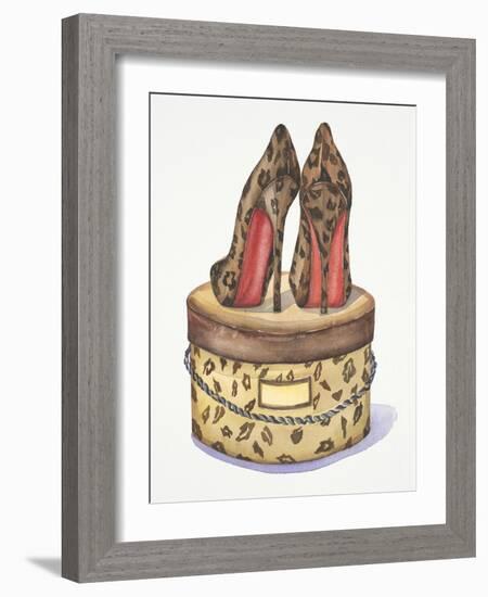 Leopard Heels-Jin Jing-Framed Art Print