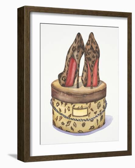 Leopard Heels-Jin Jing-Framed Art Print