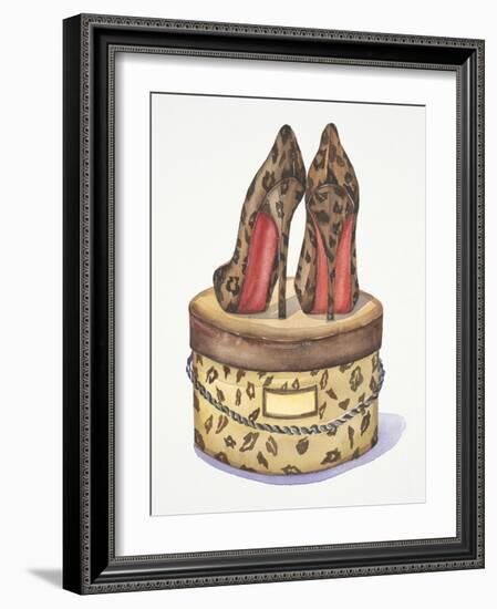 Leopard Heels-Jin Jing-Framed Art Print