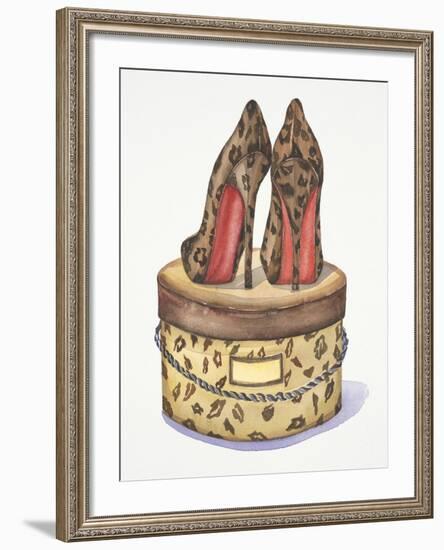 Leopard Heels-Jin Jing-Framed Art Print