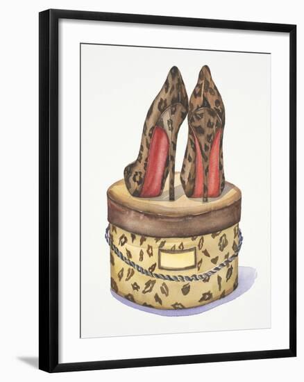 Leopard Heels-Jin Jing-Framed Art Print