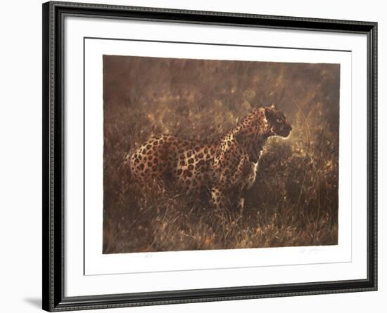 Leopard in the Grass-Nancy Glazier-Framed Limited Edition