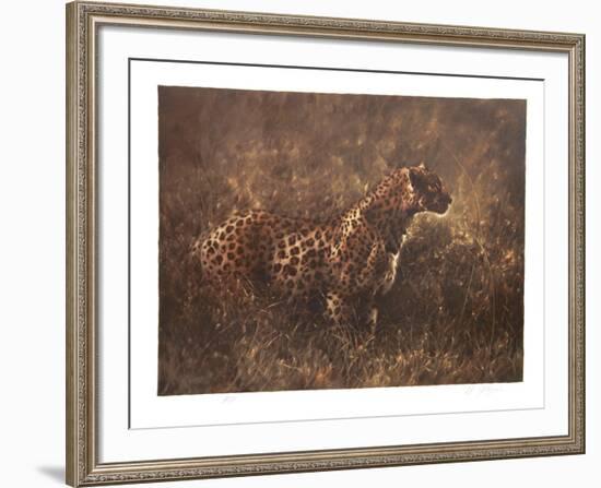 Leopard in the Grass-Nancy Glazier-Framed Limited Edition