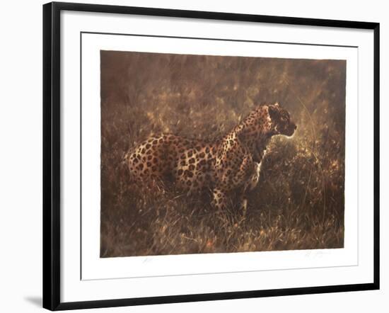 Leopard in the Grass-Nancy Glazier-Framed Limited Edition