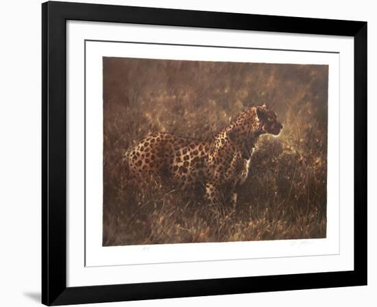 Leopard in the Grass-Nancy Glazier-Framed Limited Edition