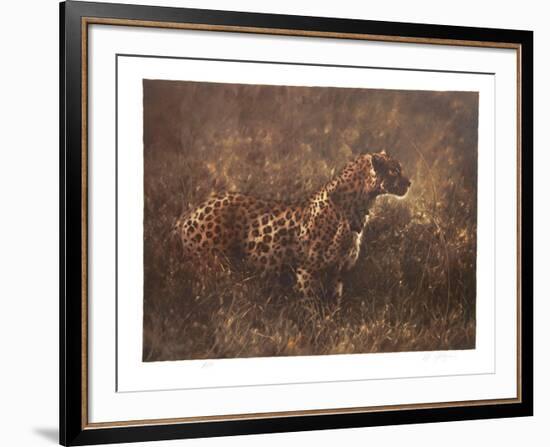 Leopard in the Grass-Nancy Glazier-Framed Limited Edition