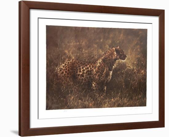 Leopard in the Grass-Nancy Glazier-Framed Limited Edition