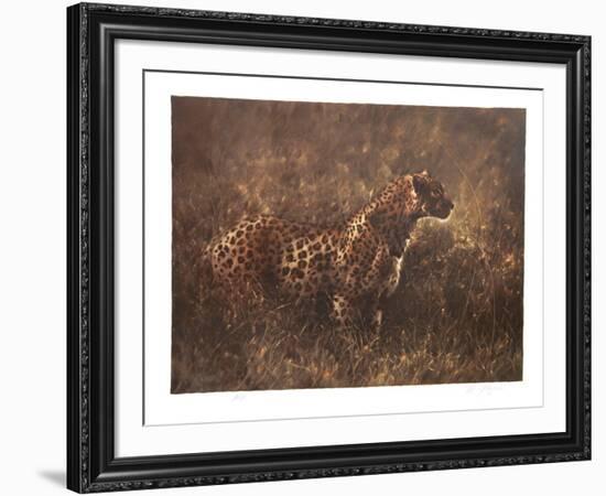 Leopard in the Grass-Nancy Glazier-Framed Limited Edition