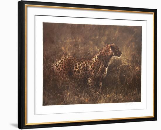 Leopard in the Grass-Nancy Glazier-Framed Limited Edition