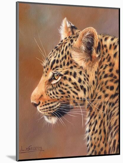 Leopard looking left-David Stribbling-Mounted Art Print