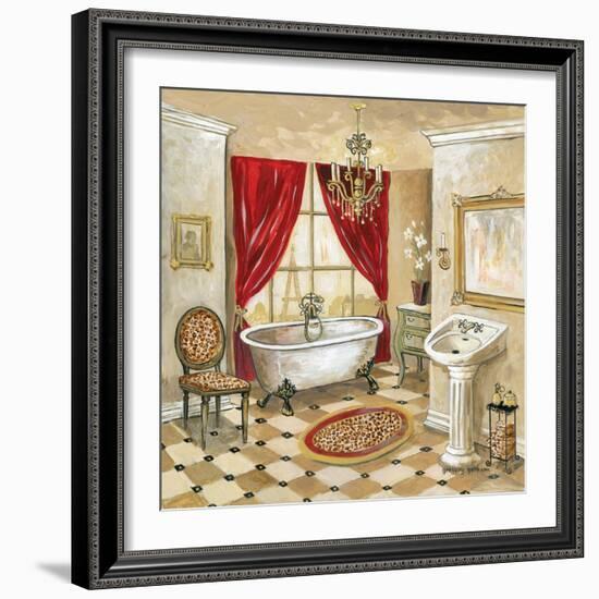 Leopard Parisian Bath-Gregory Gorham-Framed Art Print