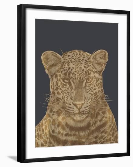 Leopard Portrait - Luxe-Lucy Francis-Framed Art Print