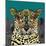 Leopard Queen Teal-Sharon Turner-Mounted Art Print