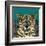 Leopard Queen Teal-Sharon Turner-Framed Art Print