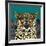 Leopard Queen Teal-Sharon Turner-Framed Art Print