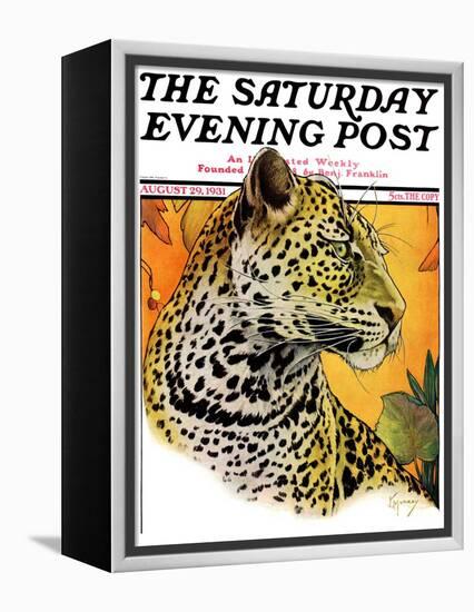 "Leopard," Saturday Evening Post Cover, August 29, 1931-Jack Murray-Framed Premier Image Canvas