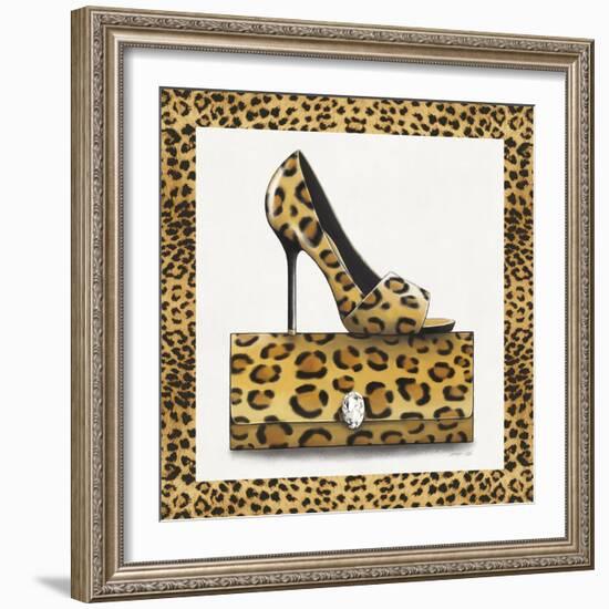 Leopard Shoe and Purse-Carolyn Fisk-Framed Art Print