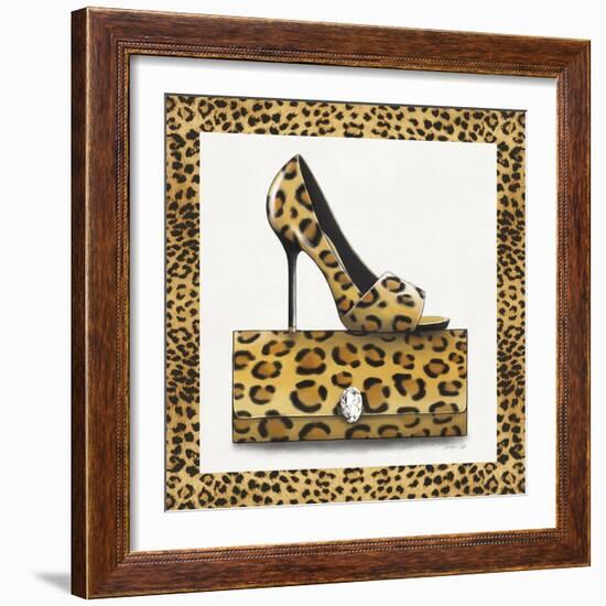 Leopard Shoe and Purse-Carolyn Fisk-Framed Art Print