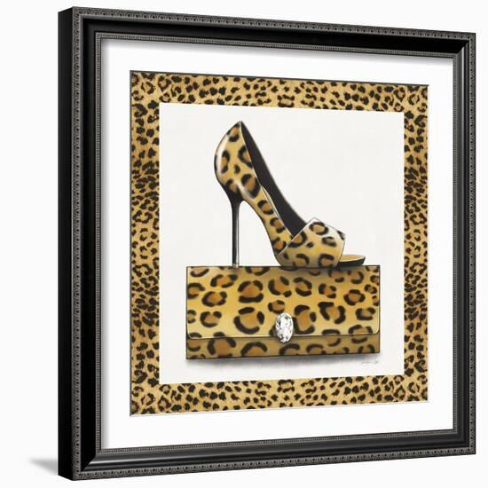 Leopard Shoe and Purse-Carolyn Fisk-Framed Art Print