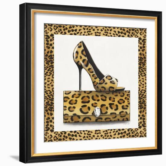 Leopard Shoe and Purse-Carolyn Fisk-Framed Art Print