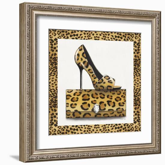 Leopard Shoe and Purse-Carolyn Fisk-Framed Art Print