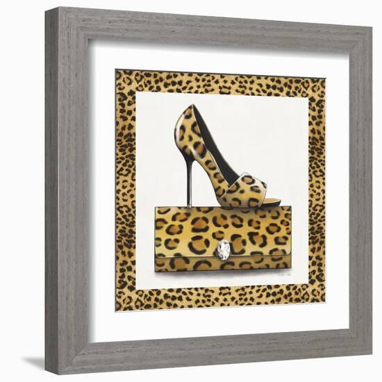 Leopard Shoe and Purse-Carolyn Fisk-Framed Art Print