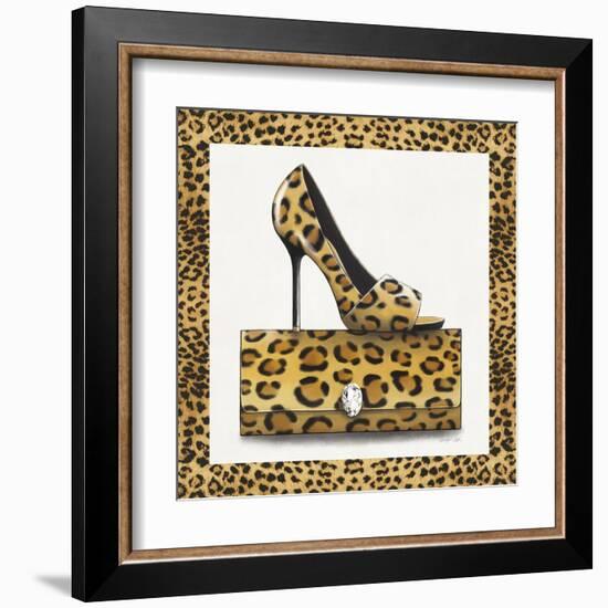 Leopard Shoe and Purse-Carolyn Fisk-Framed Art Print