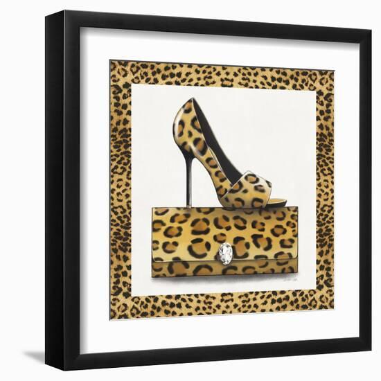 Leopard Shoe and Purse-Carolyn Fisk-Framed Art Print