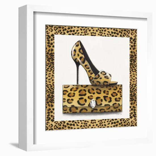 Leopard Shoe and Purse-Carolyn Fisk-Framed Art Print