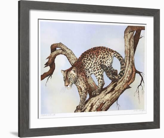 Leopard Silohuette-Caroline Schultz-Framed Collectable Print