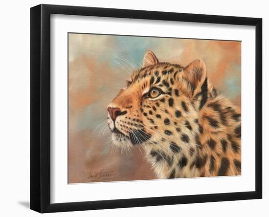 Leopard study 3-David Stribbling-Framed Art Print