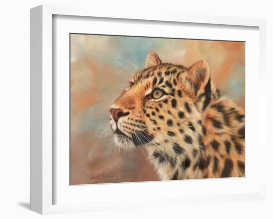 Leopard study 3-David Stribbling-Framed Art Print