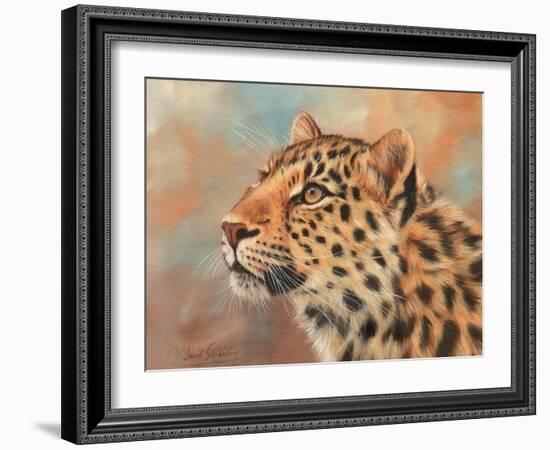 Leopard study 3-David Stribbling-Framed Art Print