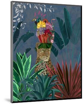Leopard with Headdress-Fab Funky-Mounted Art Print
