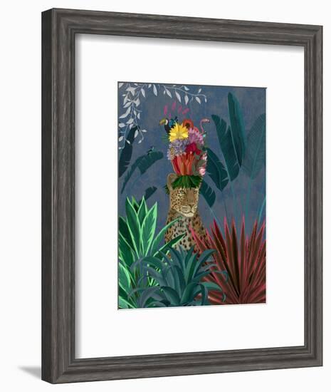 Leopard with Headdress-Fab Funky-Framed Art Print