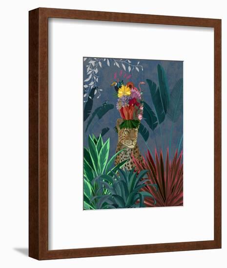 Leopard with Headdress-Fab Funky-Framed Art Print