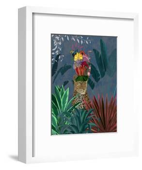 Leopard with Headdress-Fab Funky-Framed Art Print