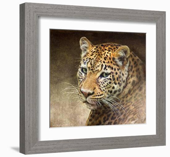 Leopard-Chris Vest-Framed Art Print