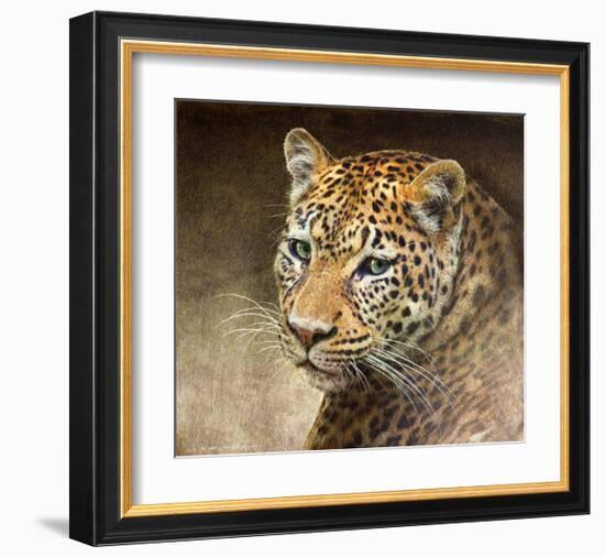 Leopard-Chris Vest-Framed Art Print