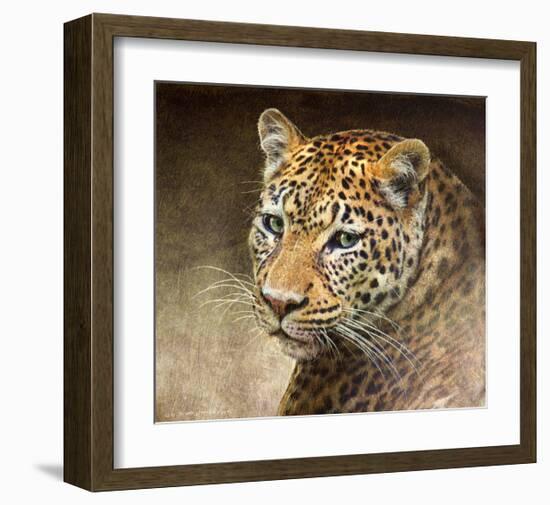Leopard-Chris Vest-Framed Art Print