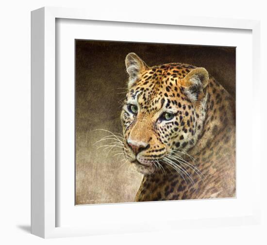 Leopard-Chris Vest-Framed Art Print