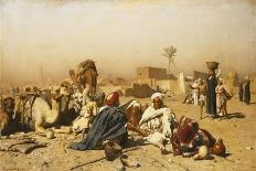 Arabs Seated in a Cairo Market, C1854-1892-Leopold Carl Muller-Giclee Print