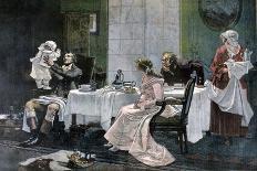 The Luncheon of Camille Desmoulins, 1892-Leopold Flameng-Framed Giclee Print