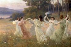Dancing Maidens-Leopold Franz Kowalsky-Framed Premier Image Canvas